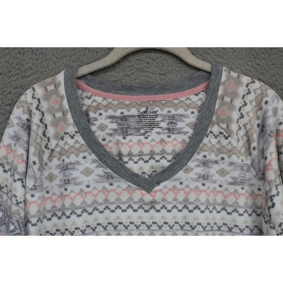 Cuddl Duds Long Sleeve Soft Pajama Set-Large-Pockets - Picture 15 of 16